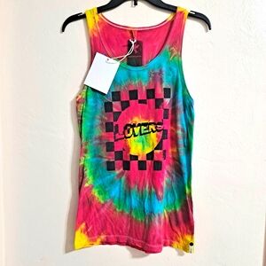 Revolve ONE TEASPOON Colorful Tie-Dye Tank Top LOVERS NWT XS Oversized